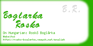 boglarka rosko business card