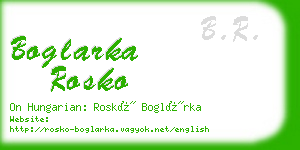 boglarka rosko business card